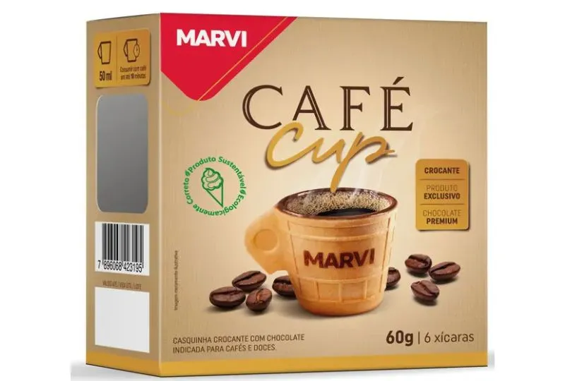 Xícaras comestíveis e embalagens sustentáveis